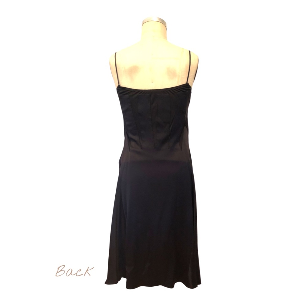 Vintage Calvin Klein Black Silk Slip Dress | Made in Italy | Size 12 - Unworn - Picture 3 of 11